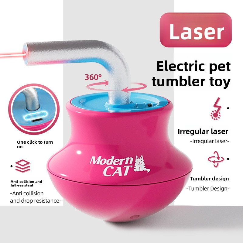 Laser Pointer Cat Toy Automatic - Automatische katten speeltjes: interactieve verenstokjes, laserpointers,