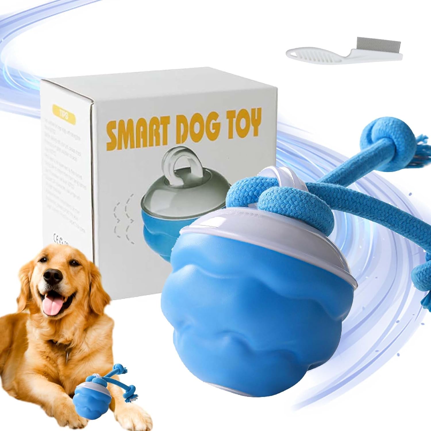Automatic Moving Dog Ball - Slim hondenspeelgoed, automatisch bewegende bal, oplaadbare