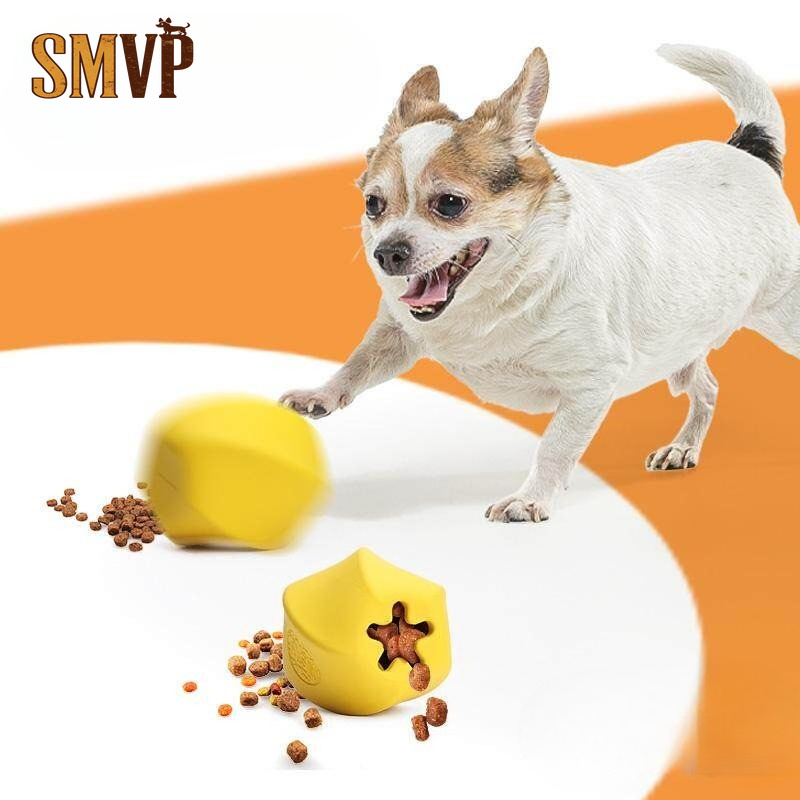 Rubber Treat Dispensing Dog Toy - Duurzame rubberen hondenspeelgoed dispenser voor snoepjes,