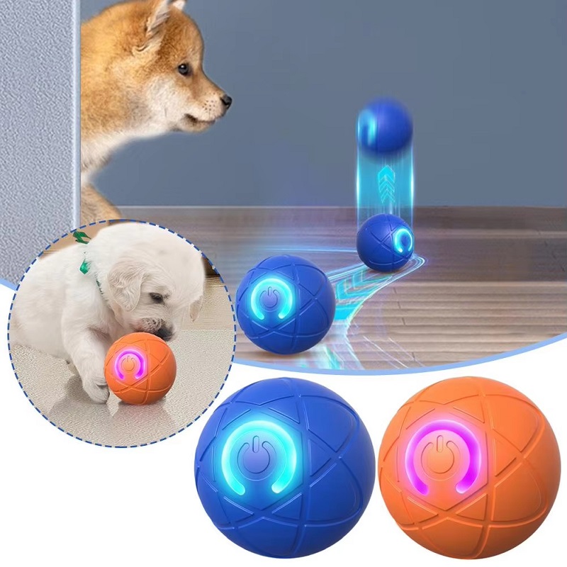 Suction Cup Dog Tug Toy - Hondenspeelgoedbal Interactieve rollende bal Automatisch bewegend