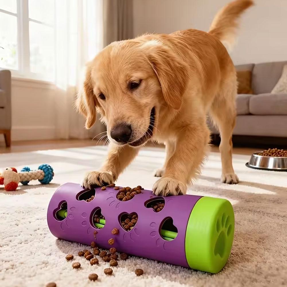 Interactive Squeaky Plush Dog Toy - Interactieve afneembare trage voederbak voor huisdieren,