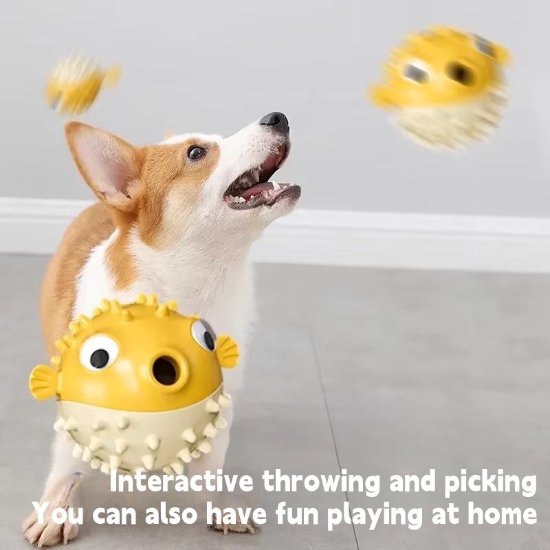 Interactieve, stuiterende visv - Rubber Treat Dispensing Dog Toy recensie en prijs