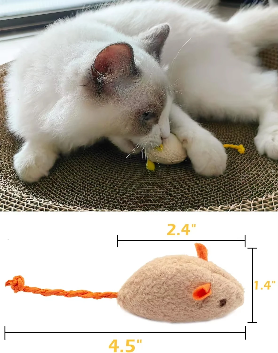 5pcs Rammelaar Kat Muis Speelg - Catnip Interactive Plush Mouse recensie en prijs
