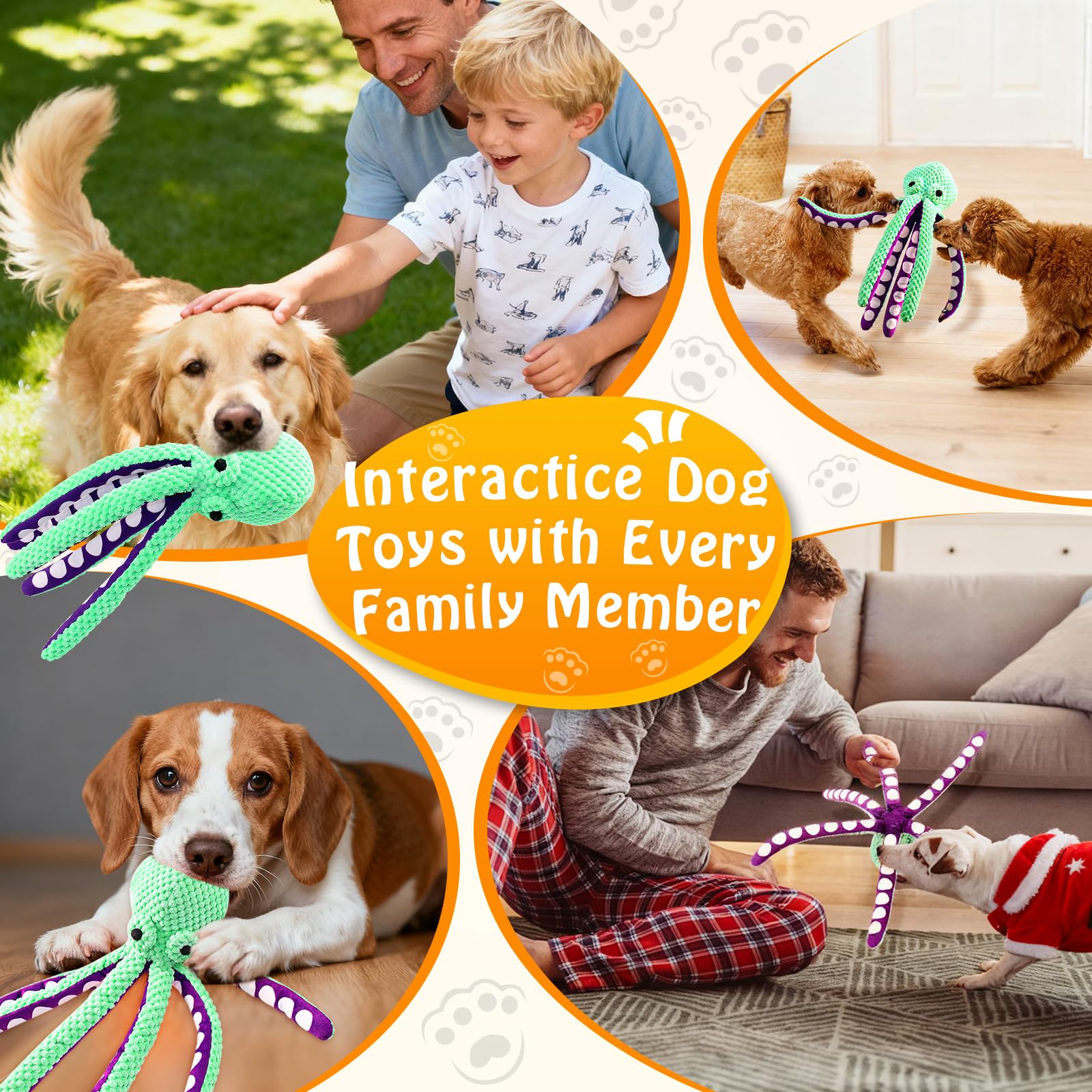 Piepende Octopus Pluche Honden - Indestructible Dog Chew Toy recensie en prijs