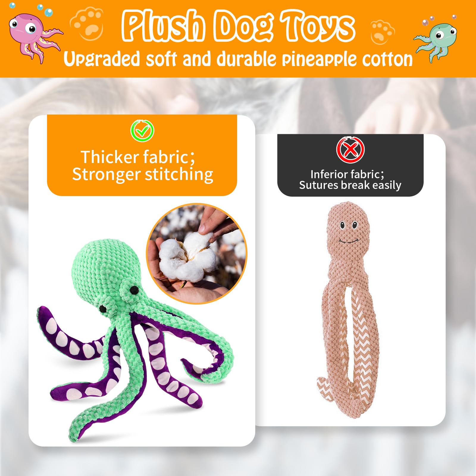 Piepende Octopus Pluche Honden - Indestructible Dog Chew Toy recensie en prijs