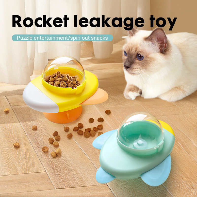 Raketvormig roterend katten- e - Dog Puzzle Feeder Toy recensie en prijs