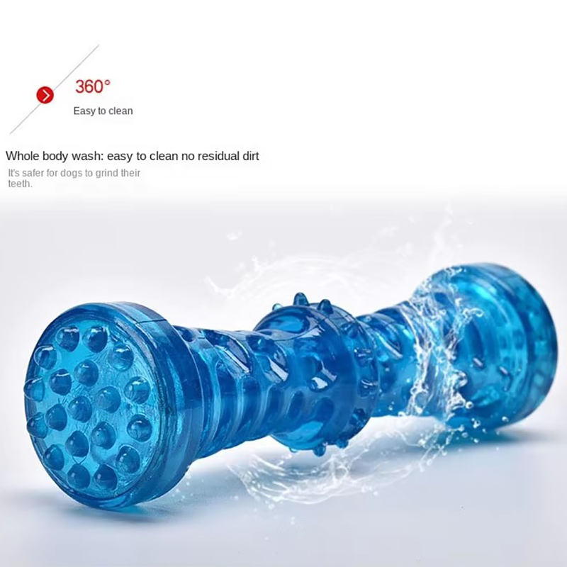 Piepend rubberen hondenkauwspe - Teeth Cleaning Dog Chew Bone recensie en prijs